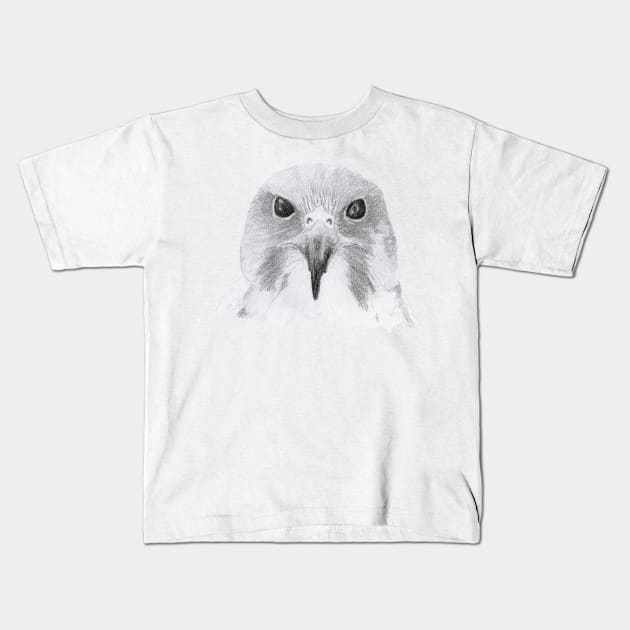 Peregrine Falcon Kids T-Shirt by lindaursin